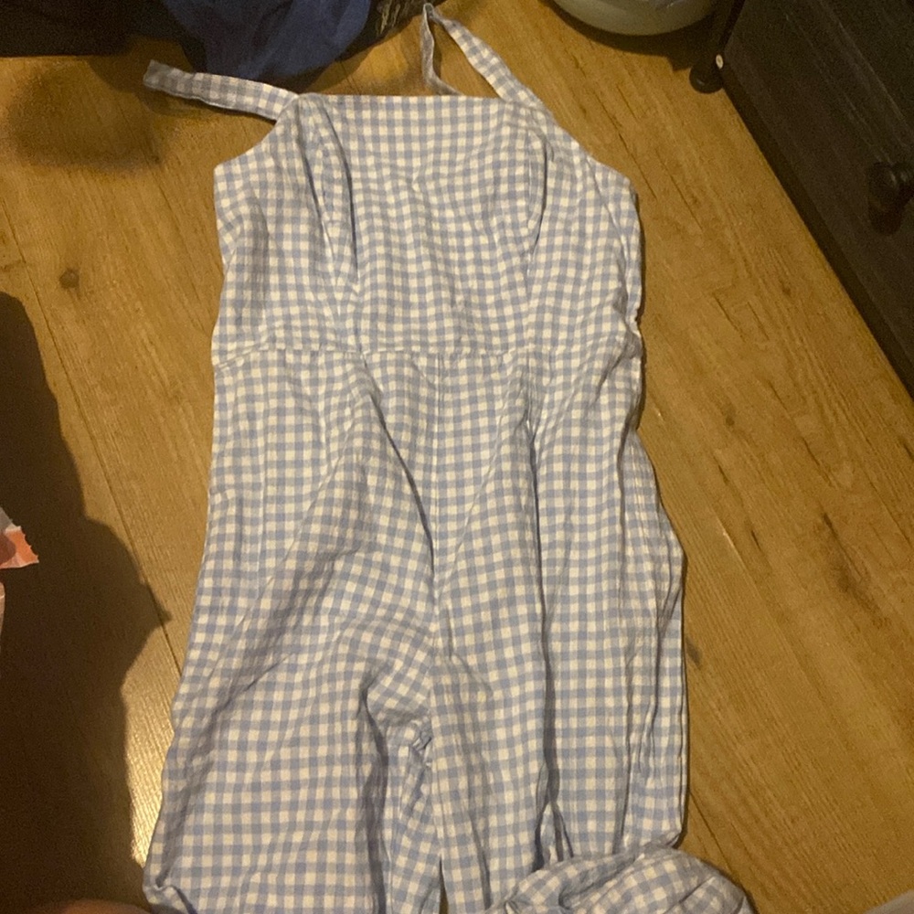 blue and white jumpsuit from tj maxx